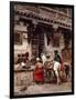 Craftsman Selling Cases by a Teak-Wood Building, Ahmedabad, C.1885-Edwin Lord Weeks-Framed Giclee Print