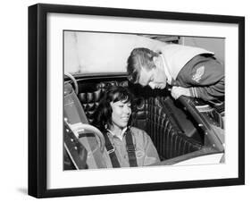 Craig Breedlove Explaining the Controls of 'Spirit of America Sonic I' to His Wife, Lee, C1965-null-Framed Photographic Print