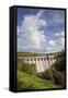Craig Goch Dam Showing Excess Water Flowing Through-null-Framed Stretched Canvas