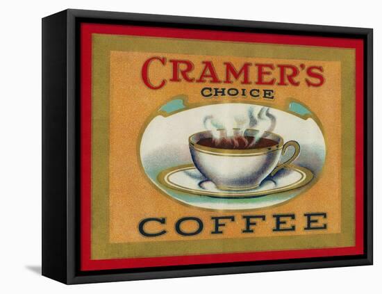 Cramer's Choice Coffee Label-Lantern Press-Framed Stretched Canvas
