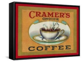 Cramer's Choice Coffee Label-Lantern Press-Framed Stretched Canvas