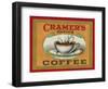 Cramer's Choice Coffee Label-Lantern Press-Framed Art Print