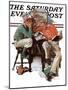 "Cramming" Saturday Evening Post Cover, June 13,1931-Norman Rockwell-Mounted Giclee Print