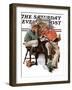"Cramming" Saturday Evening Post Cover, June 13,1931-Norman Rockwell-Framed Premium Giclee Print