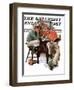 "Cramming" Saturday Evening Post Cover, June 13,1931-Norman Rockwell-Framed Giclee Print