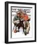 "Cramming" Saturday Evening Post Cover, June 13,1931-Norman Rockwell-Framed Giclee Print