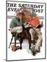 "Cramming" Saturday Evening Post Cover, June 13,1931-Norman Rockwell-Mounted Giclee Print