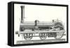 Crampton Locomotive-null-Framed Stretched Canvas