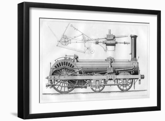 Crampton's Railway Locomotive Engine, 1866-GB Smith-Framed Giclee Print