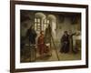 Cranach Painting Luther in the Wartburg Castle, about 1890-Heinrich Stelzner-Framed Giclee Print