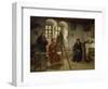 Cranach Painting Luther in the Wartburg Castle, about 1890-Heinrich Stelzner-Framed Giclee Print