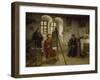 Cranach Painting Luther in the Wartburg Castle, about 1890-Heinrich Stelzner-Framed Giclee Print