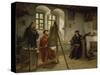 Cranach Painting Luther in the Wartburg Castle, about 1890-Heinrich Stelzner-Stretched Canvas