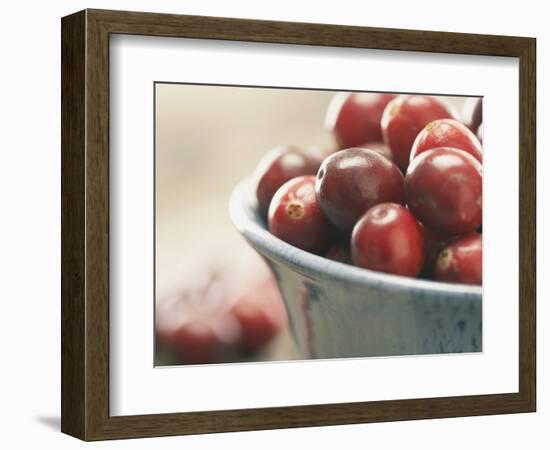 Cranberries in a bowl-Fancy-Framed Photographic Print