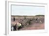 Cranberry Bog Pickers at Work on Cape Cod, Massachusetts, c.1890-null-Framed Giclee Print