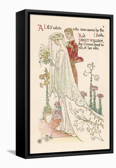 Crane a Flower Wedding-Walter Crane-Framed Stretched Canvas