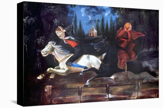 Crane And Horseman-William John Wilgus-Stretched Canvas