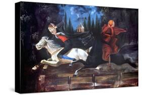 Crane And Horseman-William John Wilgus-Stretched Canvas