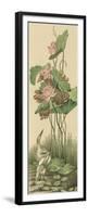 Crane and Lotus Panel I-Racinet-Framed Premium Giclee Print