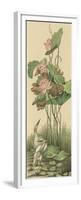 Crane and Lotus Panel I-Racinet-Framed Premium Giclee Print