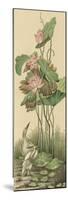 Crane and Lotus Panel I-Racinet-Mounted Premium Giclee Print