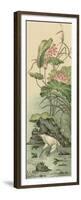 Crane and Lotus Panel II-Racinet-Framed Premium Giclee Print