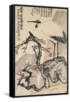 Crane and Plum Blossoms-Wang Zhen-Framed Stretched Canvas