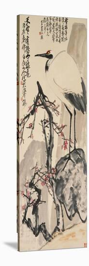 Crane and Plum Blossoms-Wang Zhen-Stretched Canvas