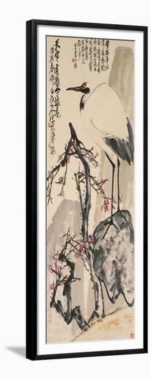 Crane and Plum Blossoms-Wang Zhen-Framed Giclee Print