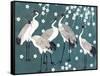 Crane at Night I-Melissa Wang-Framed Stretched Canvas