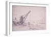 Crane at Westminster Bridge, London, C1830-Edward William Cooke-Framed Giclee Print