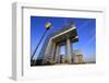 Crane Houses at Rheinau Harbour, Cologne, North Rhine-Westphalia, Germany, Europe-Hans-Peter Merten-Framed Photographic Print