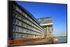 Crane Houses at Rheinau Harbour, Cologne, North Rhine-Westphalia, Germany, Europe-Hans-Peter Merten-Mounted Photographic Print