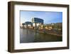 Crane Houses at Rheinau Harbour, Cologne, North Rhine-Westphalia, Germany, Europe-Hans-Peter Merten-Framed Photographic Print