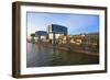 Crane Houses at Rheinau Harbour, Cologne, North Rhine-Westphalia, Germany, Europe-Hans-Peter Merten-Framed Photographic Print