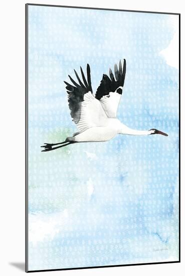 Crane in Flight I-Mercedes Lopez Charro-Mounted Art Print