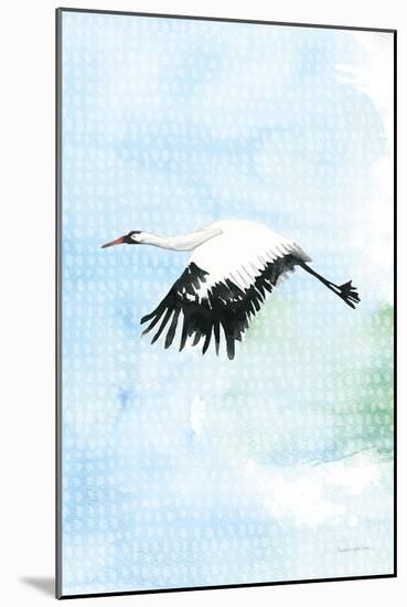 Crane in Flight II-Mercedes Lopez Charro-Mounted Art Print