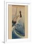 Crane in Waves-Ando Hiroshige-Framed Art Print