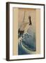 Crane in Waves-Ando Hiroshige-Framed Art Print