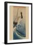 Crane in Waves-Ando Hiroshige-Framed Art Print