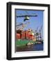 Crane Lifting Containers to and from Cargo Ship-Hans Peter Merten-Framed Photographic Print