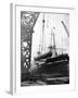 Crane Lifting Oil Refinery Tower from Cargo Ship-null-Framed Photographic Print