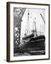 Crane Lifting Oil Refinery Tower from Cargo Ship-null-Framed Photographic Print