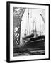 Crane Lifting Oil Refinery Tower from Cargo Ship-null-Framed Photographic Print