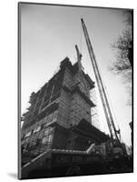 Crane Lifting Staircase Carriageways into a New Office Building, Sheffield, South Yorkshire, 1961-Michael Walters-Mounted Photographic Print