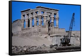 Crane Moving Trajan's Kiosk-T. Hartwell-Framed Stretched Canvas