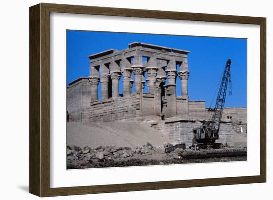 Crane Moving Trajan's Kiosk-T. Hartwell-Framed Photographic Print