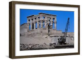 Crane Moving Trajan's Kiosk-T. Hartwell-Framed Photographic Print