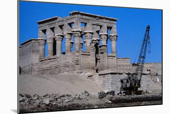 Crane Moving Trajan's Kiosk-T. Hartwell-Mounted Photographic Print