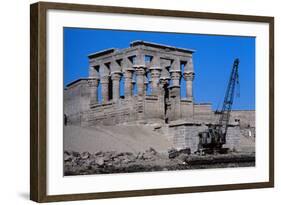 Crane Moving Trajan's Kiosk-T. Hartwell-Framed Photographic Print